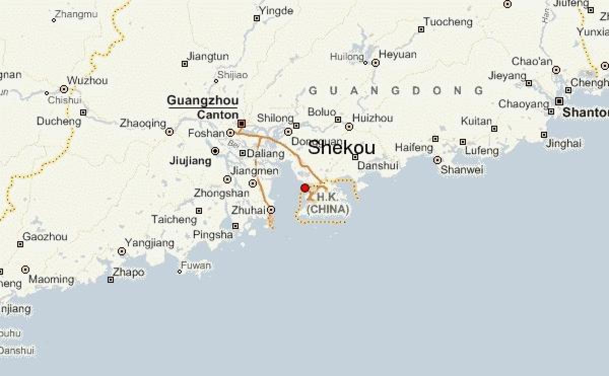 shekou, China-map