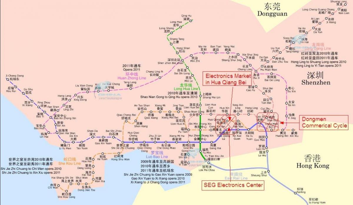 Karte von Shenzhen Elektronik-Markt