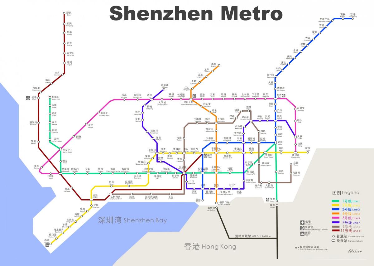Shenzhen subway map 2016