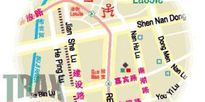 Dongmen Markt Shenzhen-Karte