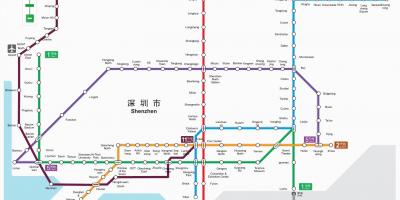 Shenzhen metro map-Jahr 2016